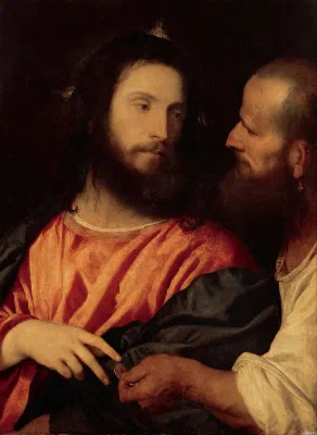 Cover art — The Tribute Money, Titian, 1516