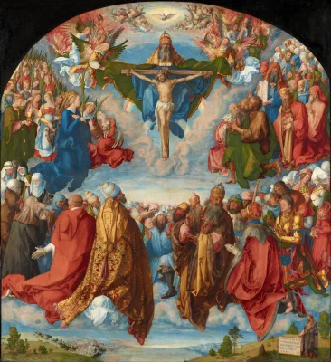 Cover art — Adoration of the Trinity (Landauer Altar), Albrecht Dürer, 1511